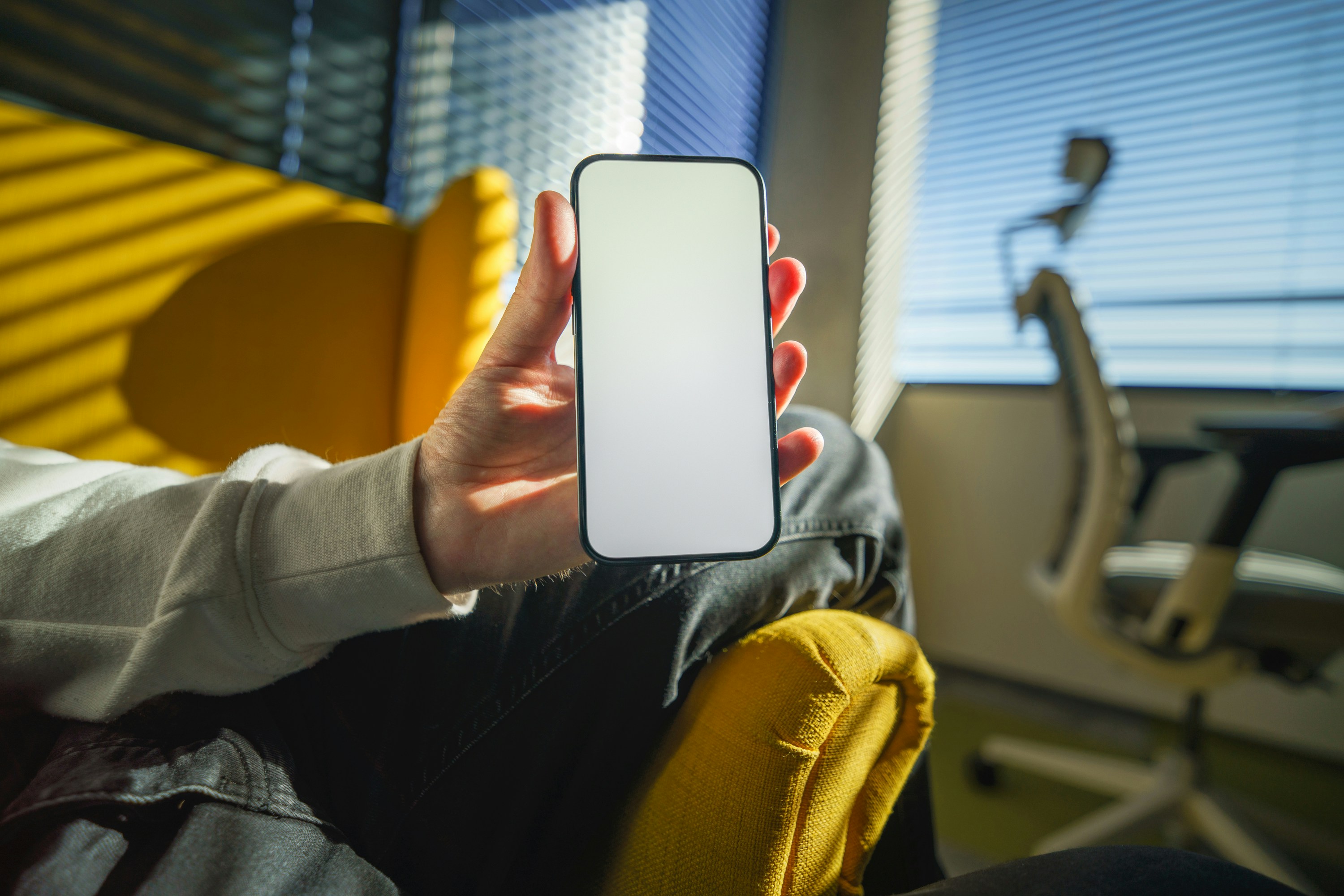 Smartphone ready for a custom mobile application interface
